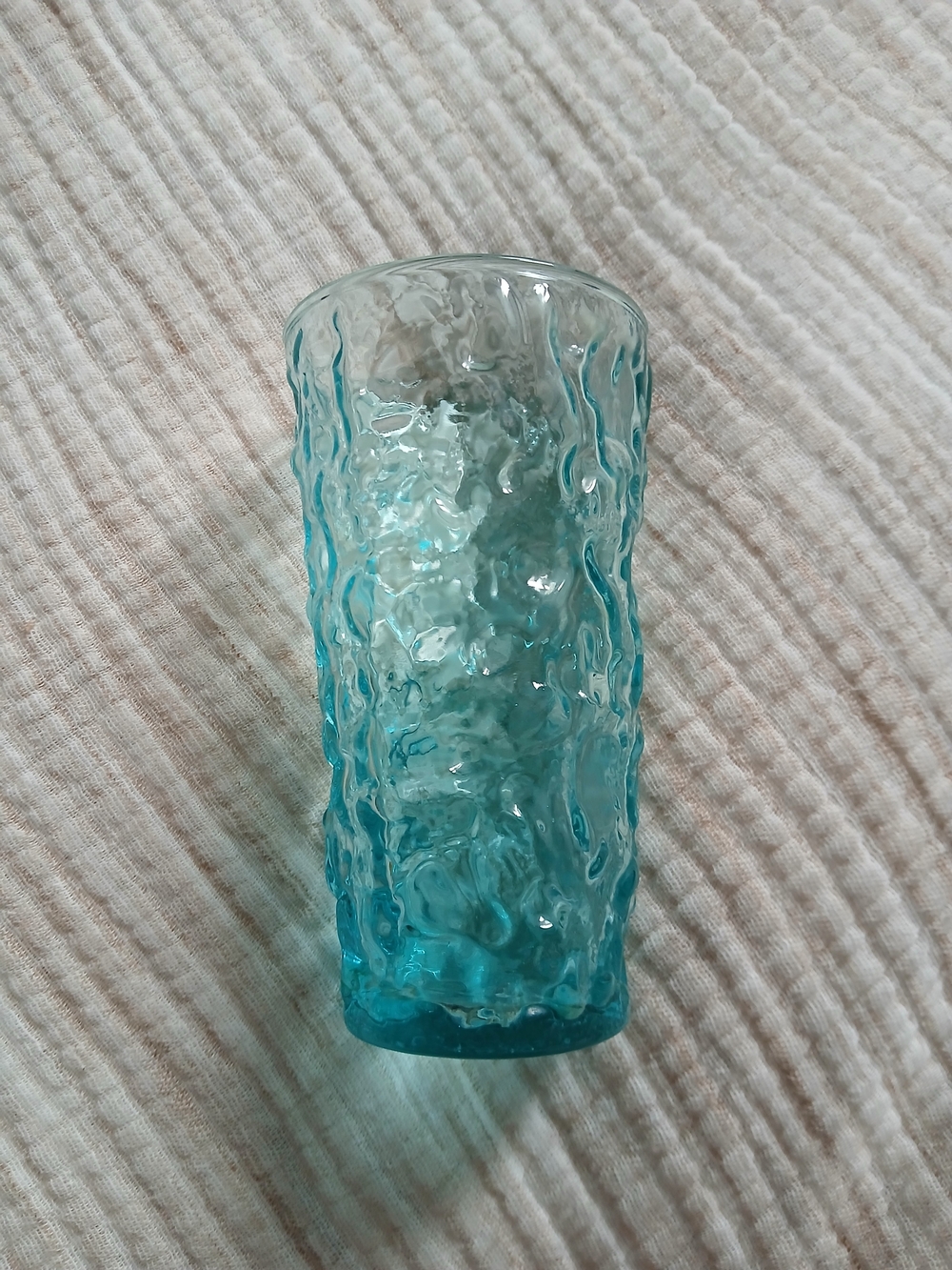 Anchor Hocking Lido Milano Aquamarine Blue Glass Tumbler